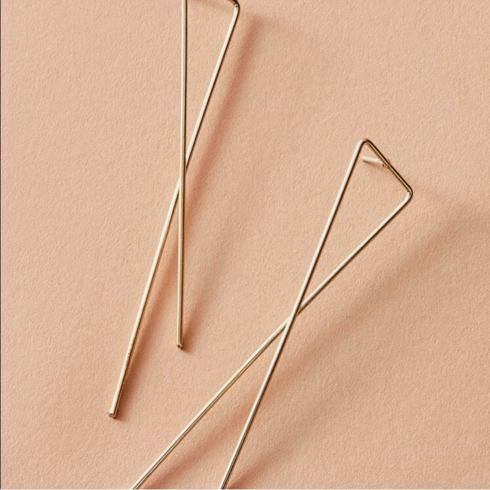 Gold Geometric Drop Earrings